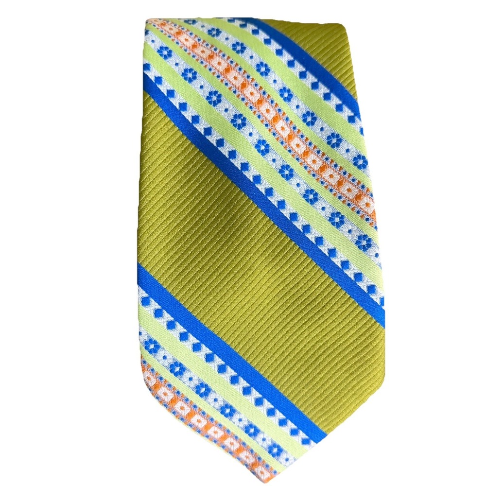 Vintage Tie 60-70s Grenada Polyester Wide Tie Abstract Mod Disco Art Floral